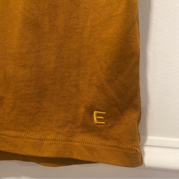 Everlane Uniform T-Shirt Men's Small Mustard Yellow Organic Cotton Crew Neck - Picture 2 of 4